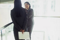 Work for us imaage: Two female employees conversing